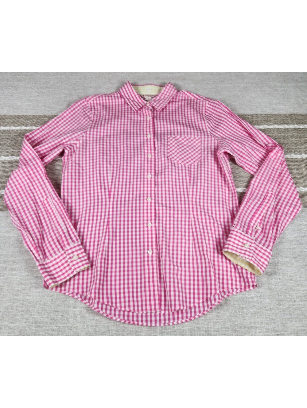 Brooks Brothers Women's Red Fleece Red Checked Button Down Shirt Size 8